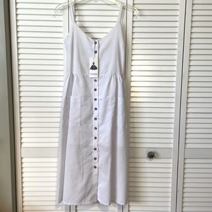 White button up sundress